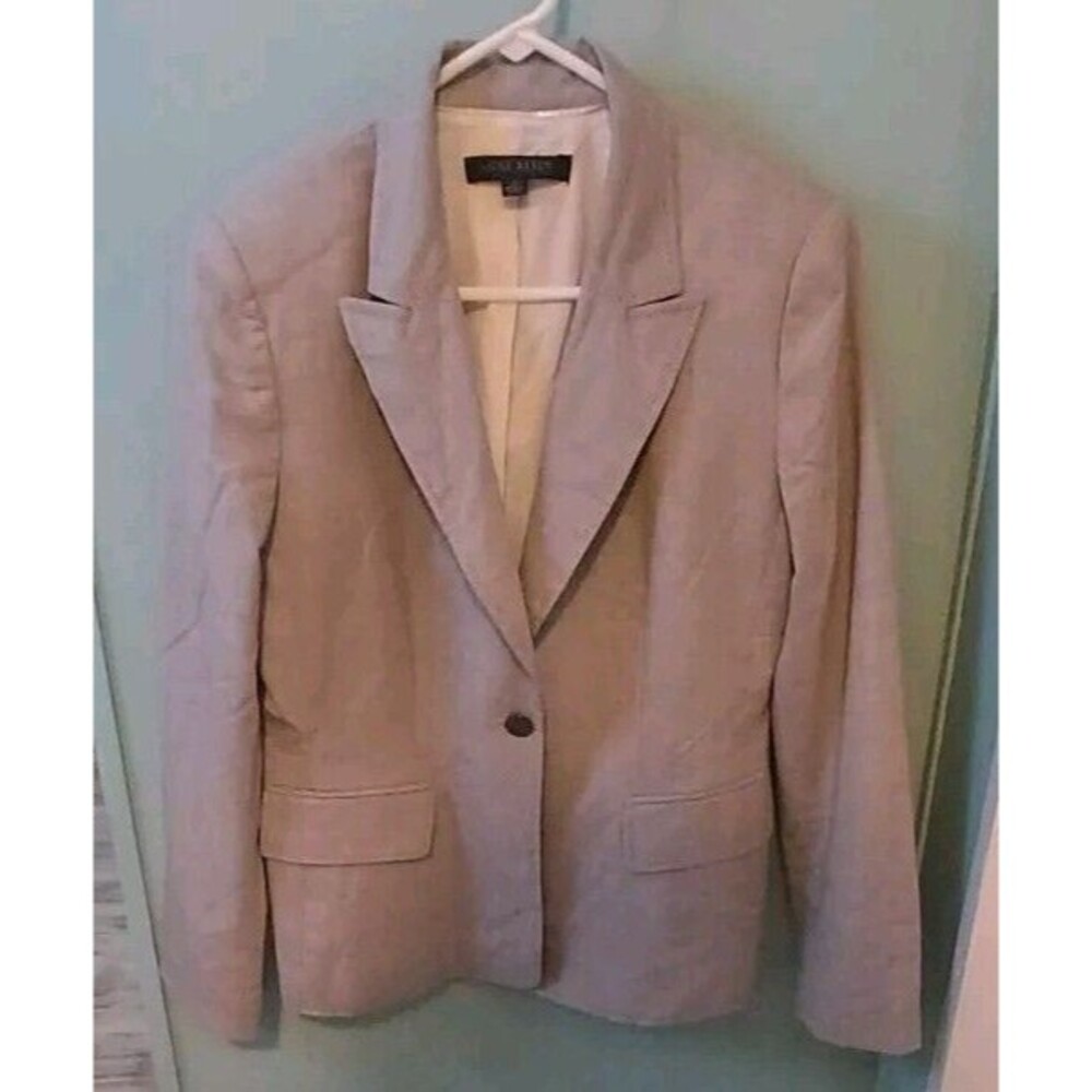 ! Anne Klein blazer jacket womens size 12  Lined Career wool Blend